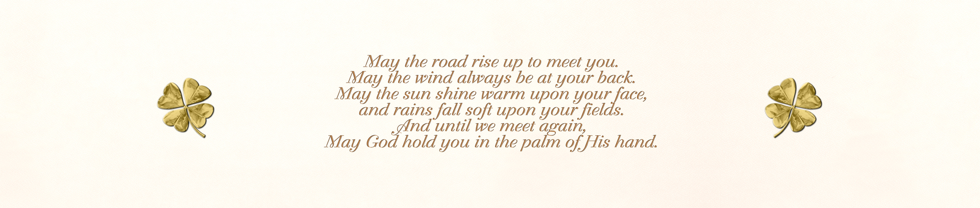 Irish Prayer Rosetan Faux